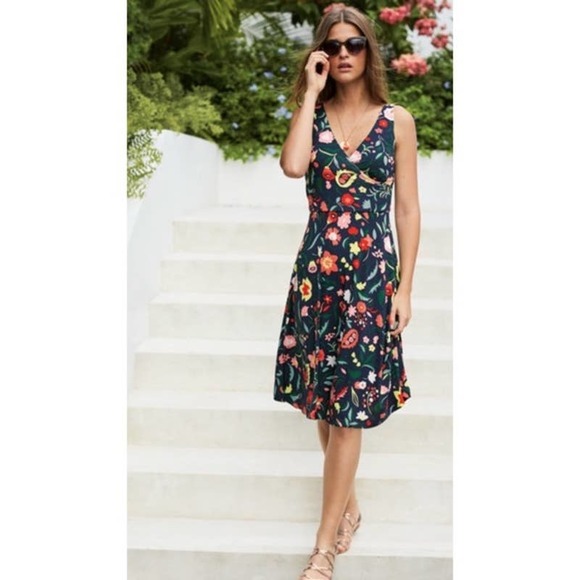 Boden Floral Midi Dress - Multicolor - Picture 9 of 10